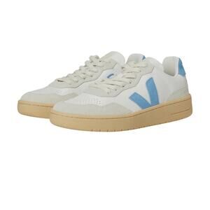 Like New Veja V-90 Leather Sneaker Extra White Aqua Natural EUR 40 / US 9